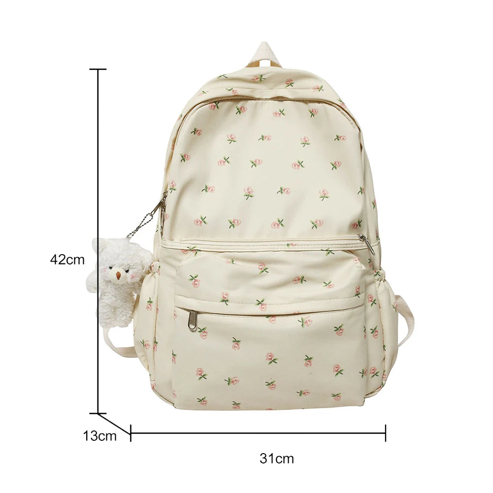 Japanese Floral Backpack – Stylish & Lightweight for Students