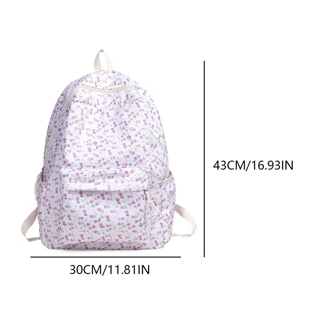 Japanese Floral Backpack – Stylish & Lightweight for Students