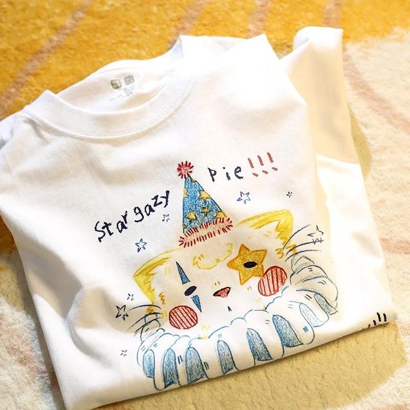 VOLAC Women’s Oversized Anime T-Shirt – Korean Summer Style