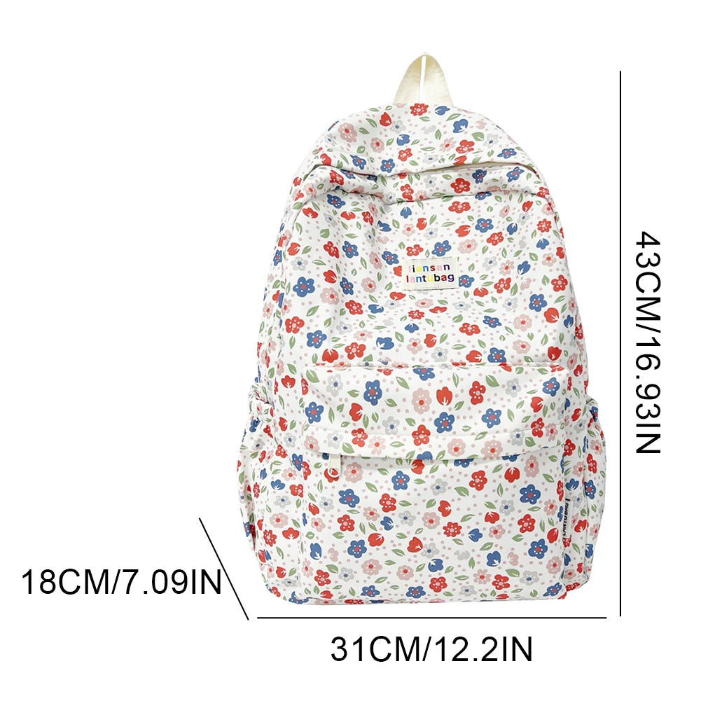 Japanese Floral Backpack – Stylish & Lightweight for Students