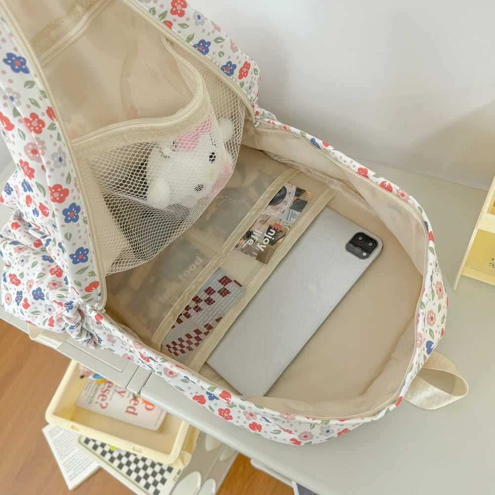 Japanese Floral Backpack – Stylish & Lightweight for Students